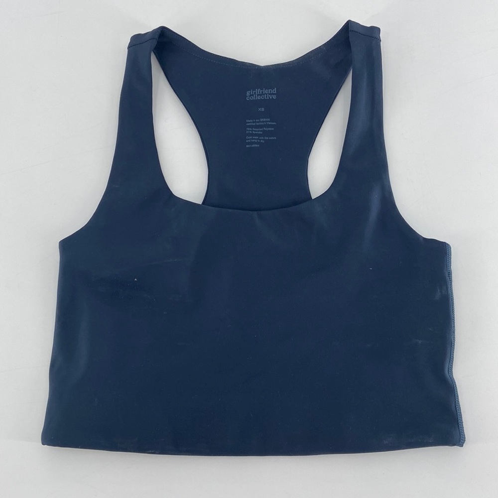 Girlfriend Collective Women's Midnight Paloma Racerback Bra Size XS - Picture 3 of 8